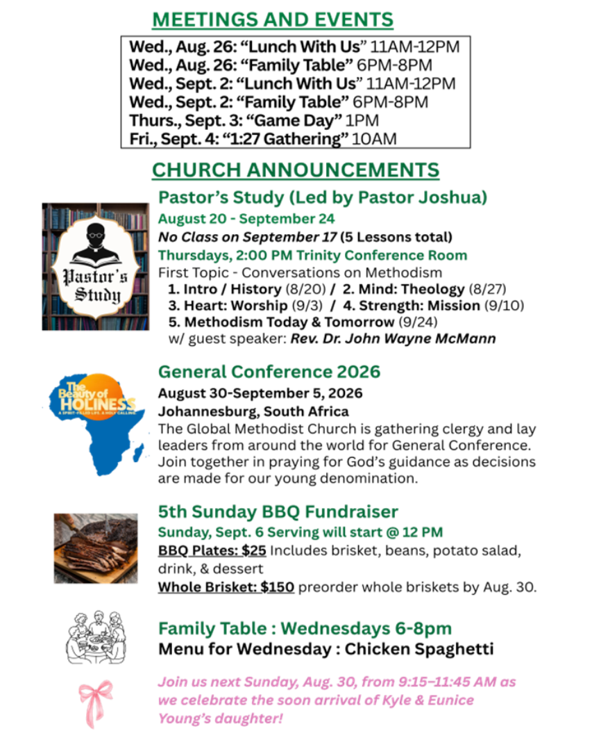 church announcements